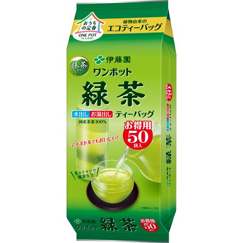伊藤園 ワンポット 抹茶入り緑茶 エコティーバッグ(3.0g*50袋入)