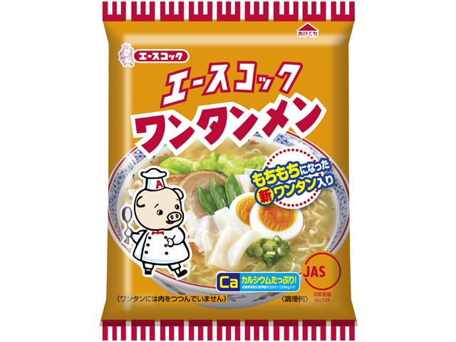 エースコック ワンタンメン 袋 10食入り 95gの商品画像