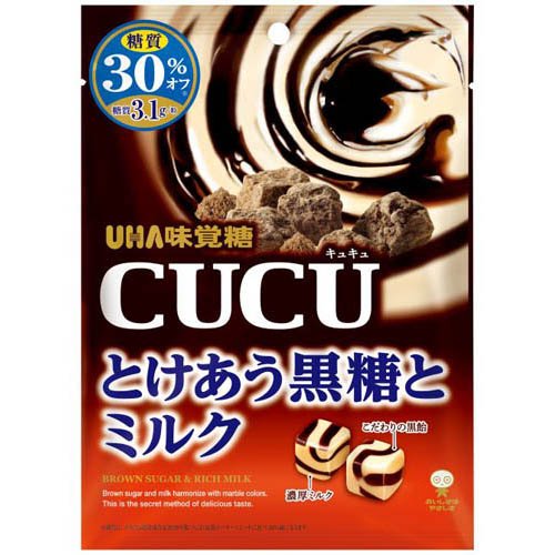 UHA味覚糖 CUCU とけあう黒糖とミルク 80g
