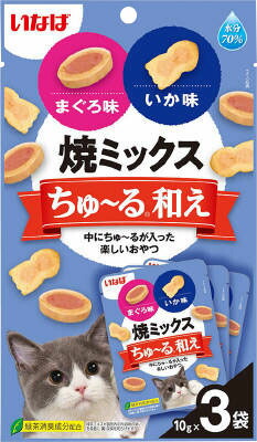 いなば 焼ミックスちゅ～る和え まぐろ味といか味 10g×3袋