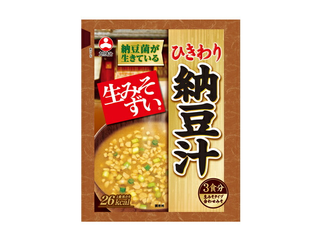 旭松 袋入生みそずいひきわり納豆汁 3食 46.5g