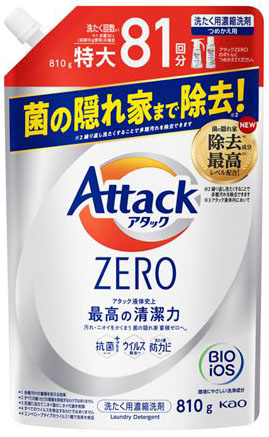 アタックZERO つめかえ用 810g