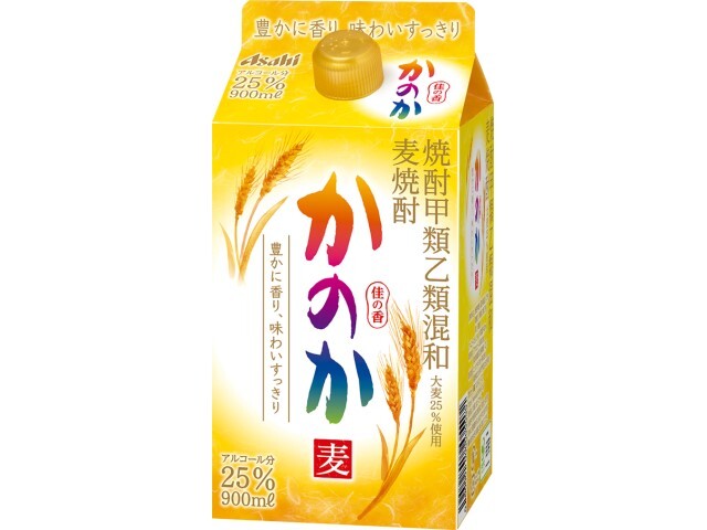 かのか 甲類25° 麦焼酎 紙パック 900ml