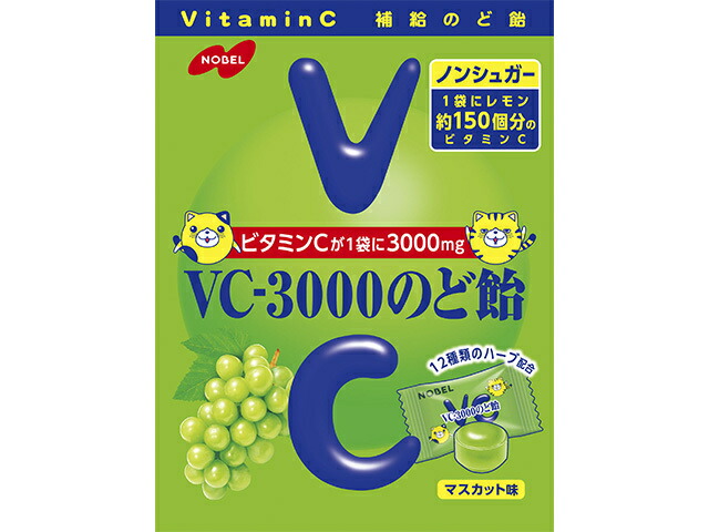 ノーベル VC-3000のど飴 マスカット(90g)の商品画像