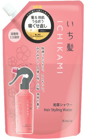 いち髪 髪&地肌うるおう寝ぐせ直し和草シャワー 詰替用 375ml