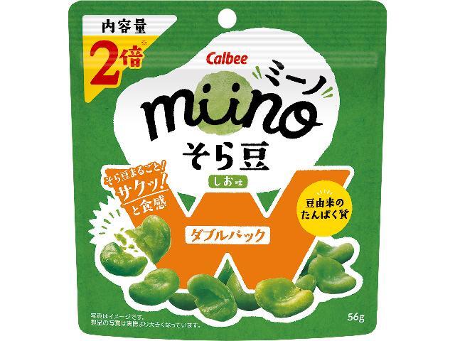 カルビー ｍｉｉｎｏそら豆Ｗパックしお味