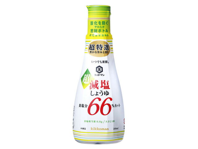 いつでも新鮮 超減塩しょうゆ 食塩分66％カット(200ml)