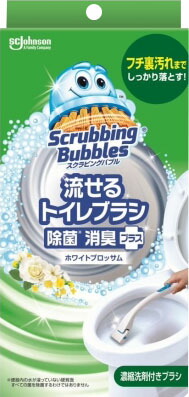 スクラビングバブル 流せるトイレブラシ 除菌消臭プラス ホワイトブロッサム本体の商品画像