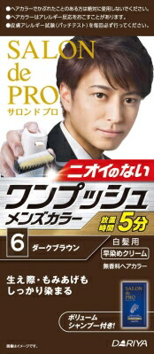 サロンドプロ ワンプッシュメンズカラー(白髪用) 6<ダークブラウン>