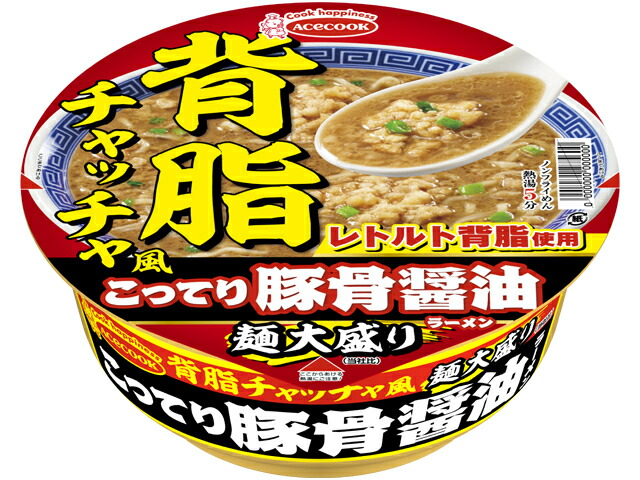 エースコック 背脂チャッチャ風　こってり豚骨醤油ラーメン麺大盛りの商品画像