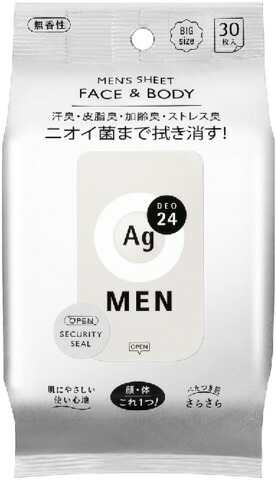エージー24メン メンズシート フェイス&ボディ(無香性)30枚