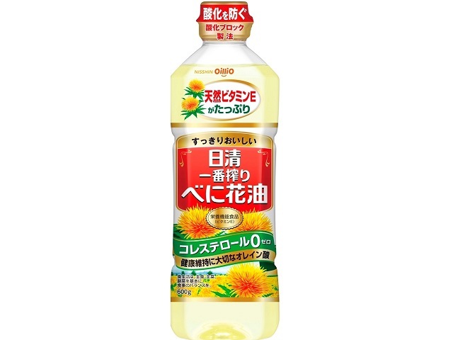 日清オイリオグループ 日清一番搾りべに花油ＰＥＴ６００Ｇ