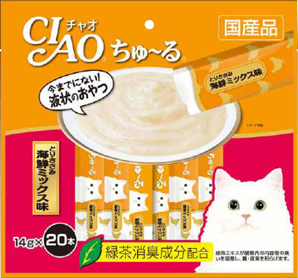 CIAOちゅ～る とりささみ 海鮮ミックス味 20本入りの商品画像