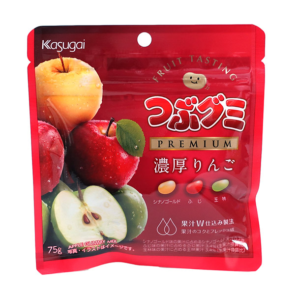 春日井製菓 つぶグミPREMIUM 濃厚りんご 75gの商品画像