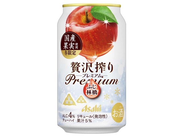 アサヒビール 贅沢搾りプレ２４冬限定国産林檎缶３５０