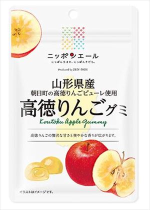 全国農協食品 ニッポンエール 山形県産高徳りんごグミ 40g