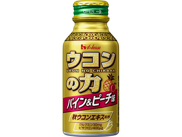 ハウスウェルネスフーズ ウコンの力 パイン&ピーチ味 ボトル缶 100ml