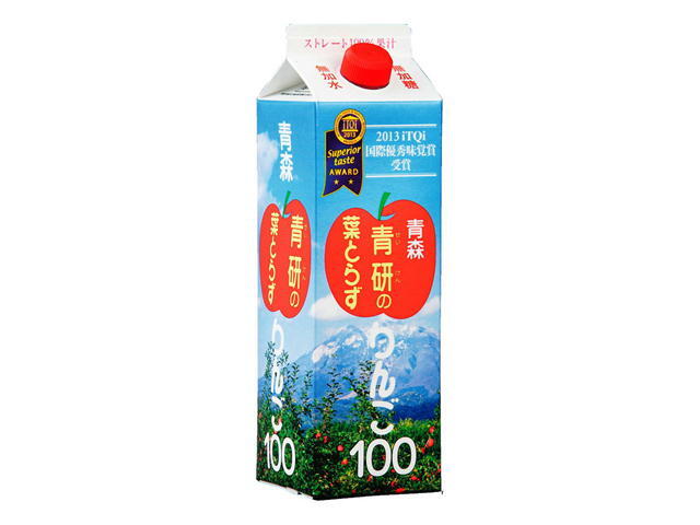 青研 葉とらず完熟りんご 100 パック 1L