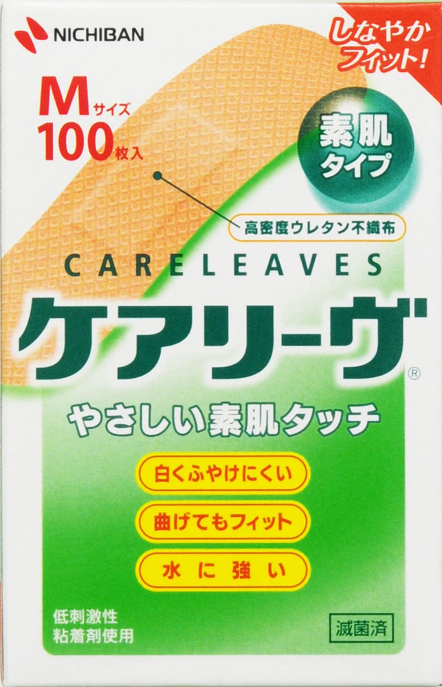 ニチバン ケアリーヴ 素肌タイプ Mサイズ 100枚