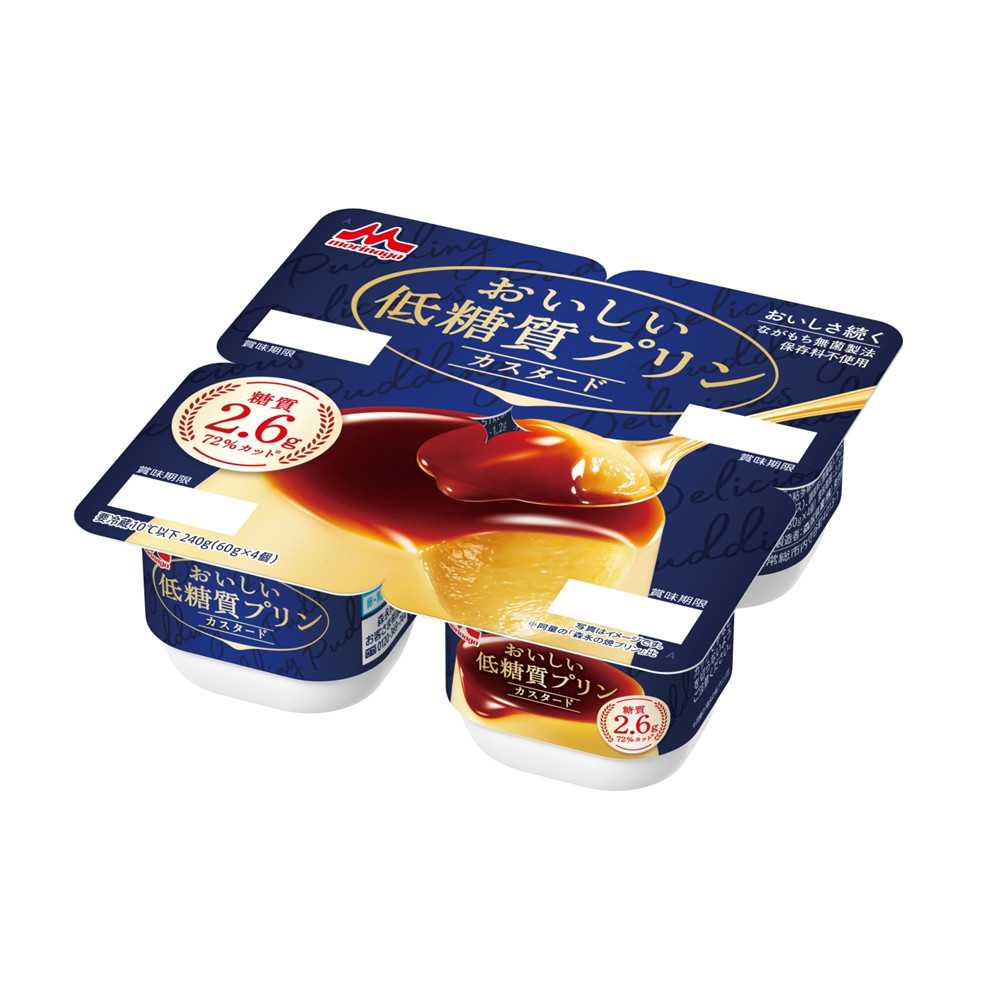森永乳業 おいしい低糖質プリンカスタード４個パックの商品画像