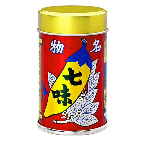 八幡屋礒五郎 七味唐がらし 缶 14g