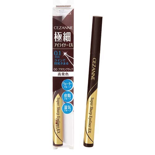 セザンヌ 極細アイライナーEX 00 ブラウンブラック(0.48ml)