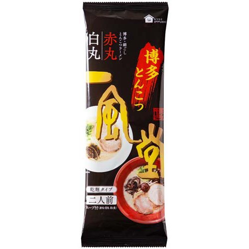 一風堂とんこつラーメン白丸・赤丸(乾麺タイプ)(240g)