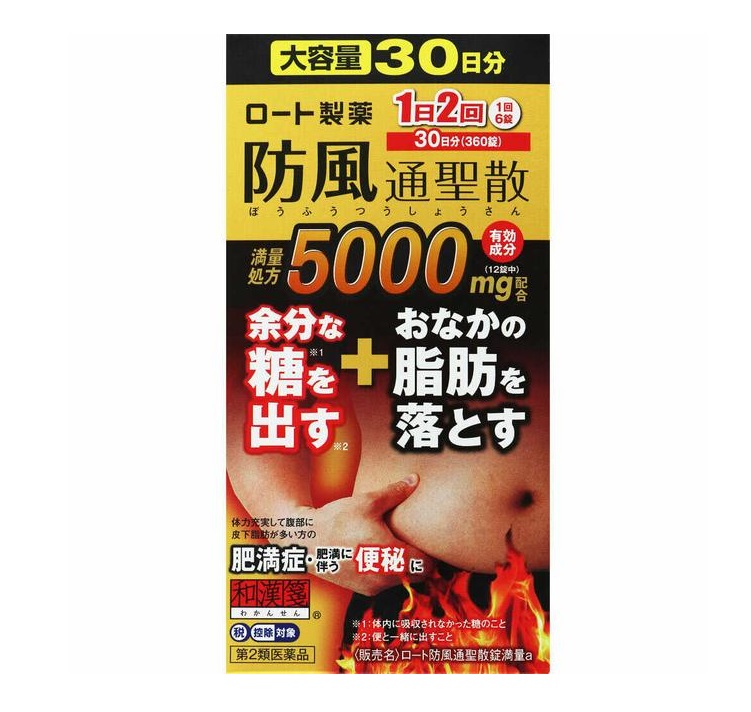 ロート 和漢箋 防風通聖散 360錠の商品画像