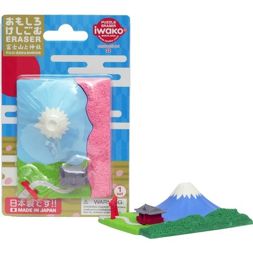 ブリスターパック おもしろ消しゴム 富士山と神社(1セット)