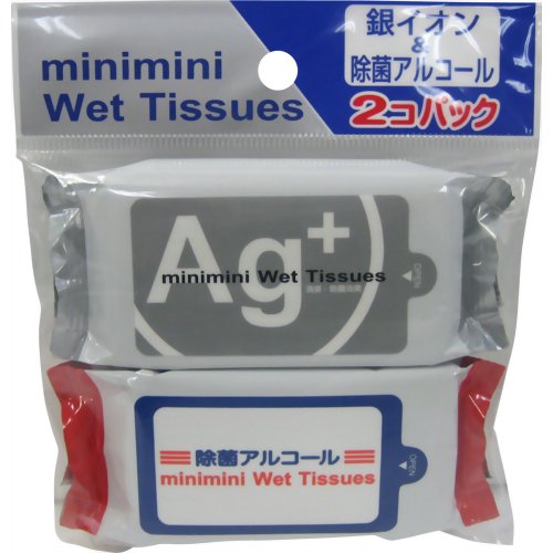 ミニミニ ウェットティッシュ 銀イオン&除菌アルコール 10枚入×2コパック