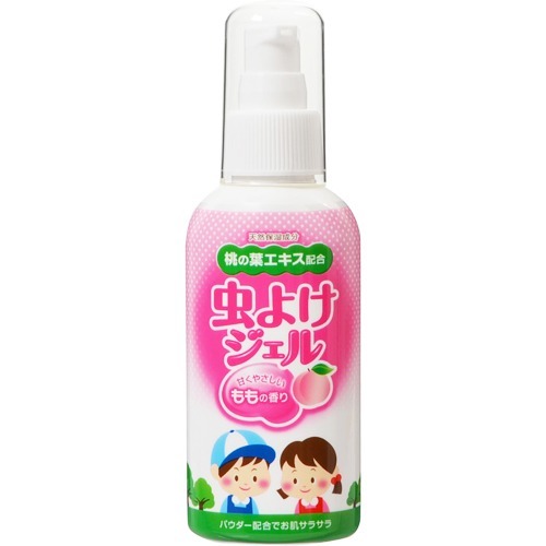 虫よけジェル 甘くやさしいももの香り ポンプタイプ(80g)