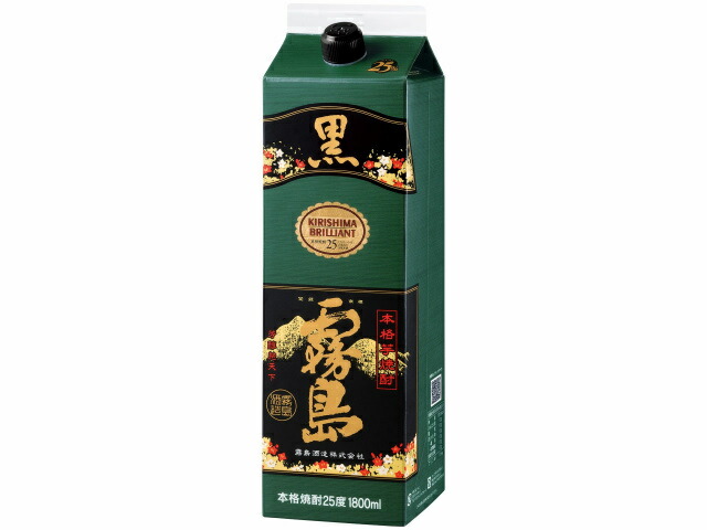 霧島酒造 チューパック黒霧島　２５％　１．８Ｌ　イモ
