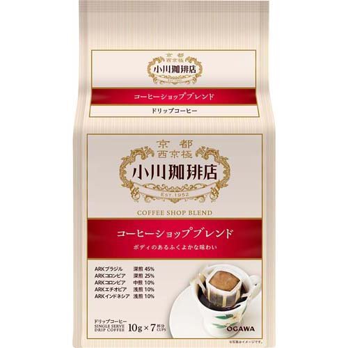 小川珈琲店 コーヒーショップブレンド ドリップコーヒー(10ｇ*7杯分)
