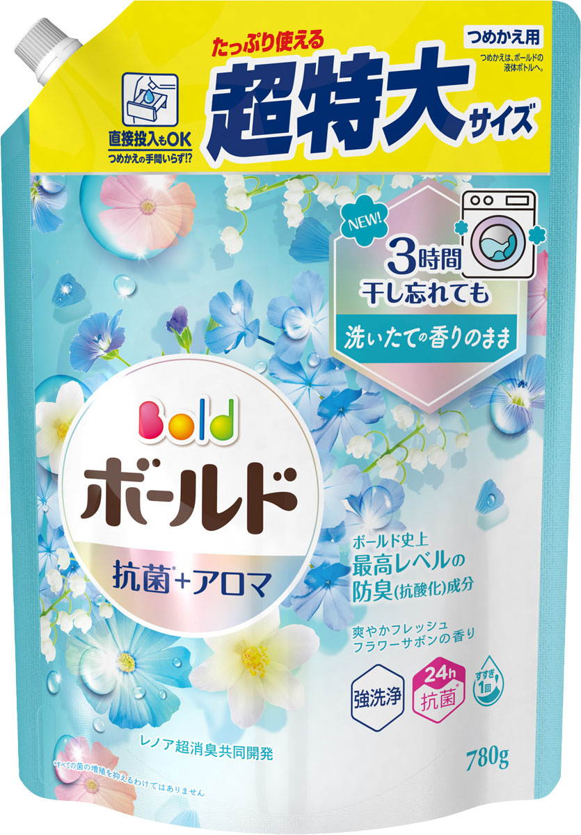 ボールドジェル 爽やかフレッシュフラワーサボンの香り つめかえ用 超特大サイズ