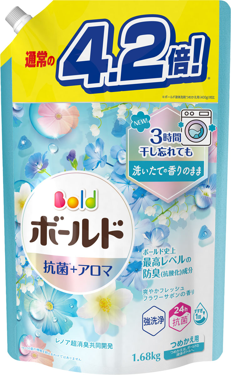 ボールドジェル 爽やかフレッシュフラワーサボンの香り つめかえ用 ウルトラジャンボサイズの商品画像