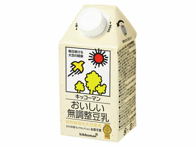 紀文 おいしい無調整豆乳 500ml