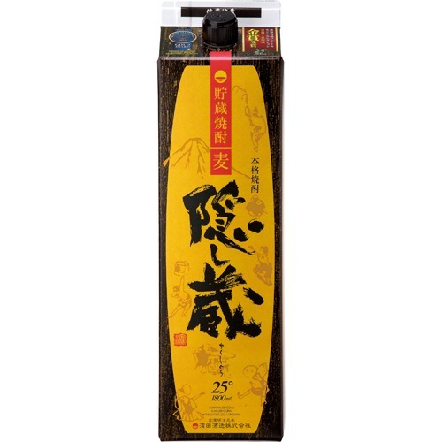 隠し蔵 麦焼酎 25度 パック(1800ml)