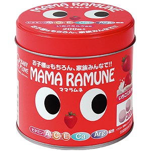 エムアンドエム ママラムネ イチゴミルク風味 200粒