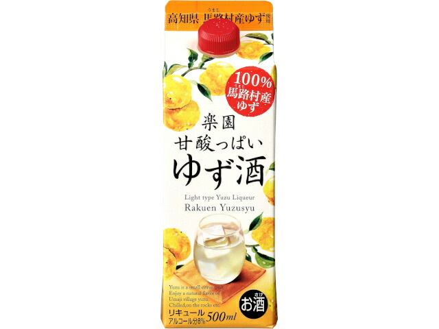 清洲櫻醸造 楽園　ゆず酒パック　５００ｍｌの商品画像