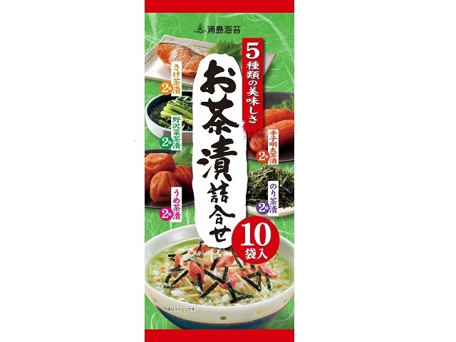 日本海水 浦島海苔 お茶漬 詰合せ 5種 10袋 49.6g
