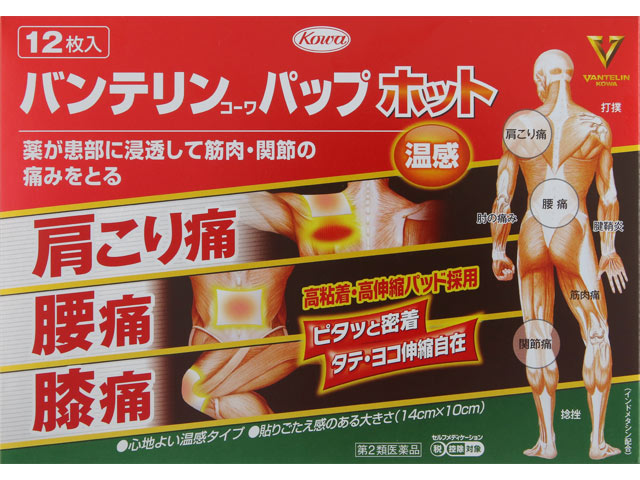 バンテリンコーワパップホット 12枚