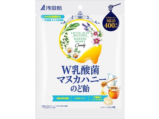 浅田飴 W乳酸菌マヌカハニーのど飴 60g