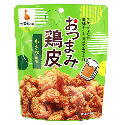 ネオフーズ竹森 おつまみ鶏皮 わさび風味 50g