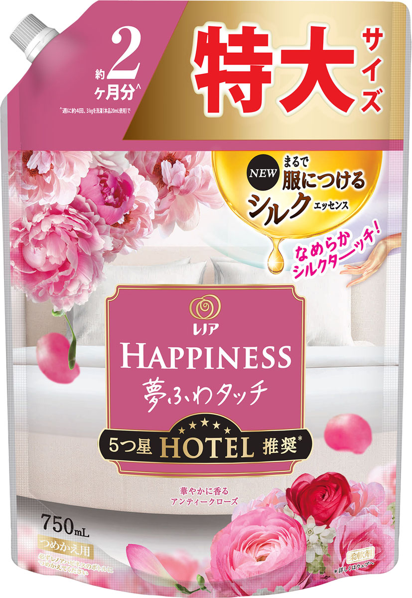 レノアハピネス夢ふわタッチ華やかに香るアンティークローズ詰替用特大サイズ 750ml