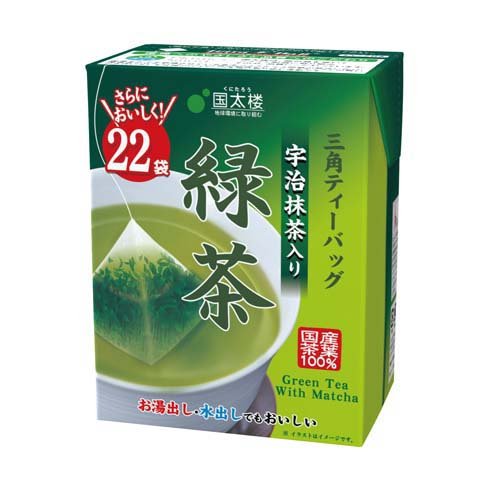 国太楼 宇治抹茶入り 緑茶 三角ティーバッグ(22袋入)の商品画像