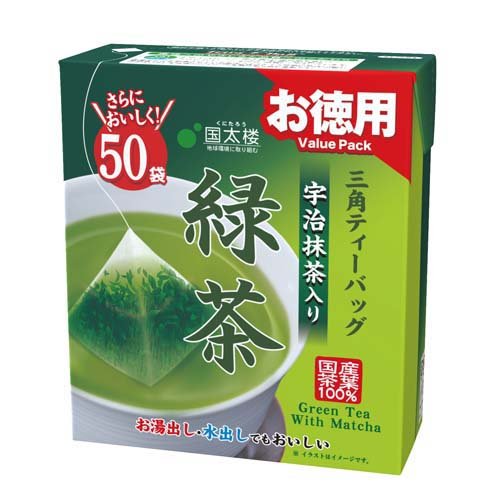 国太楼 宇治抹茶入り 緑茶 三角ティーバッグ(50袋入)の商品画像
