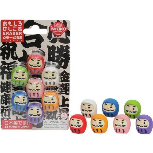 ブリスターパック おもしろ消しゴム カラーだるま(1セット)