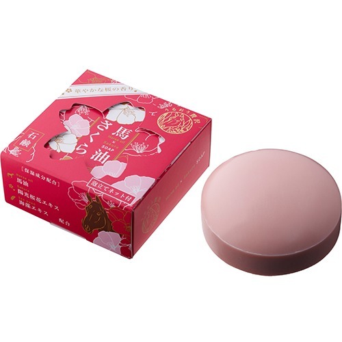 馬油さくら石鹸 泡立てネット付(100g)