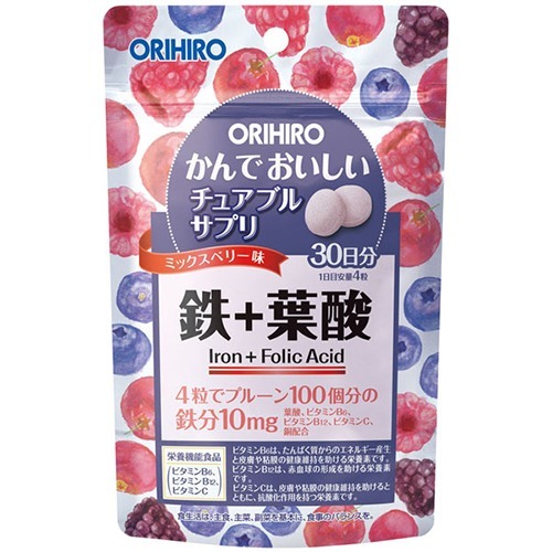 かんでおいしいチュアブルサプリ 鉄＋葉酸(120粒)
