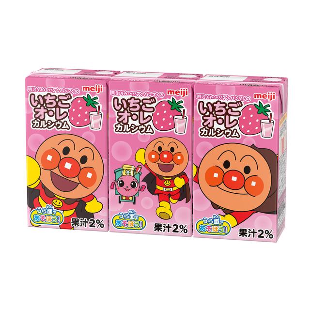 明治 それいけアンパンマンのいちごオ・レ カルシウム 375ml